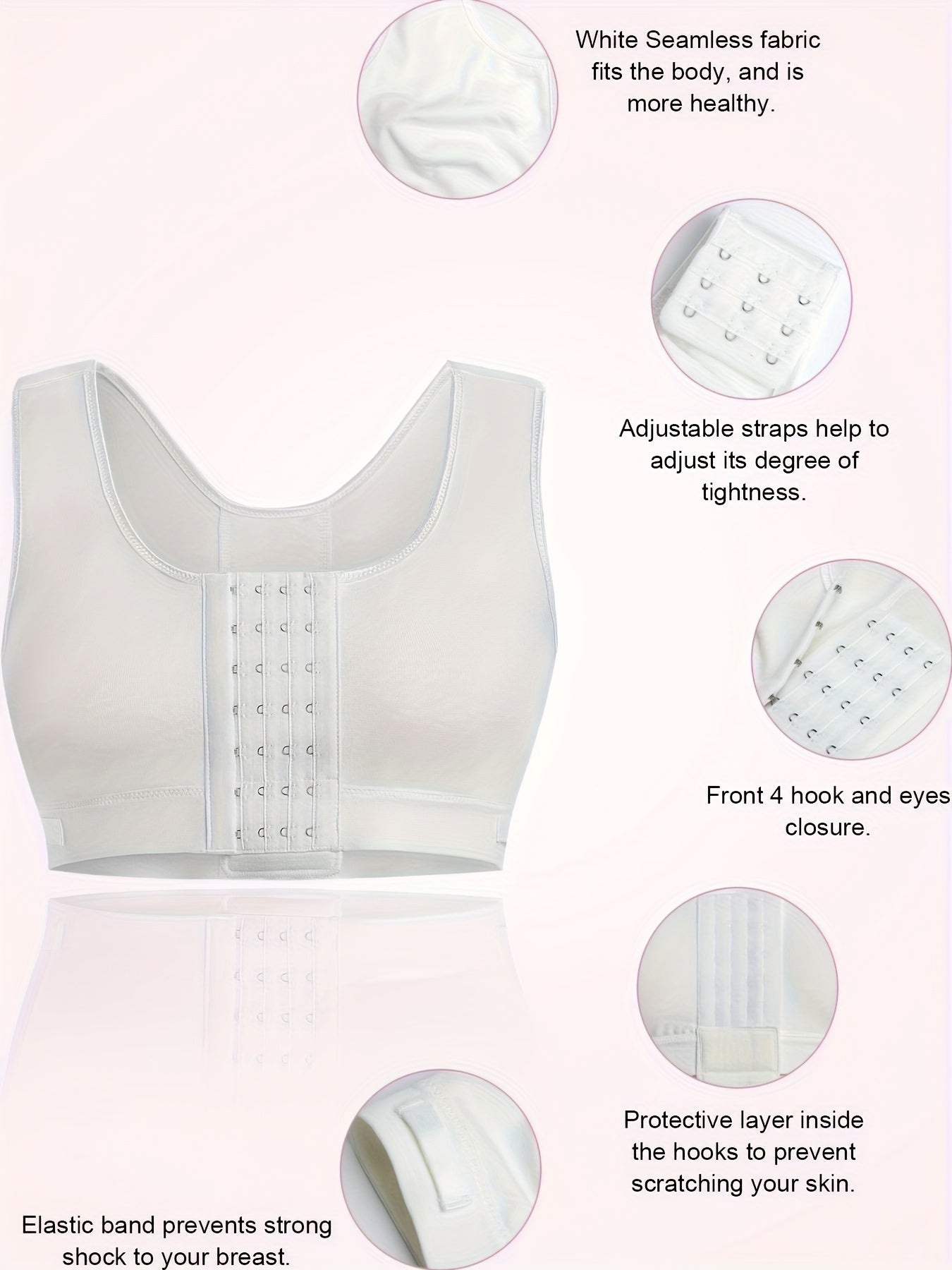 Front Buckle Bra - Comfy & Breathable Racer Back Sports Bra