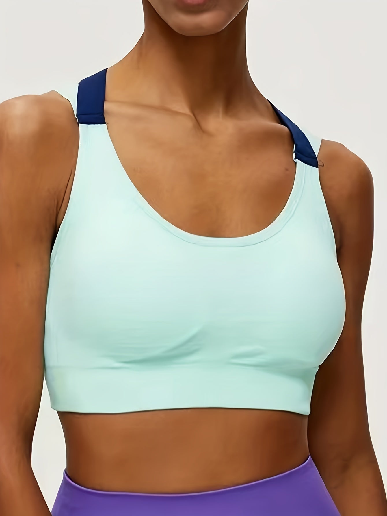 Seamless Solid Sports Bras - Comfy & Breathable for Running