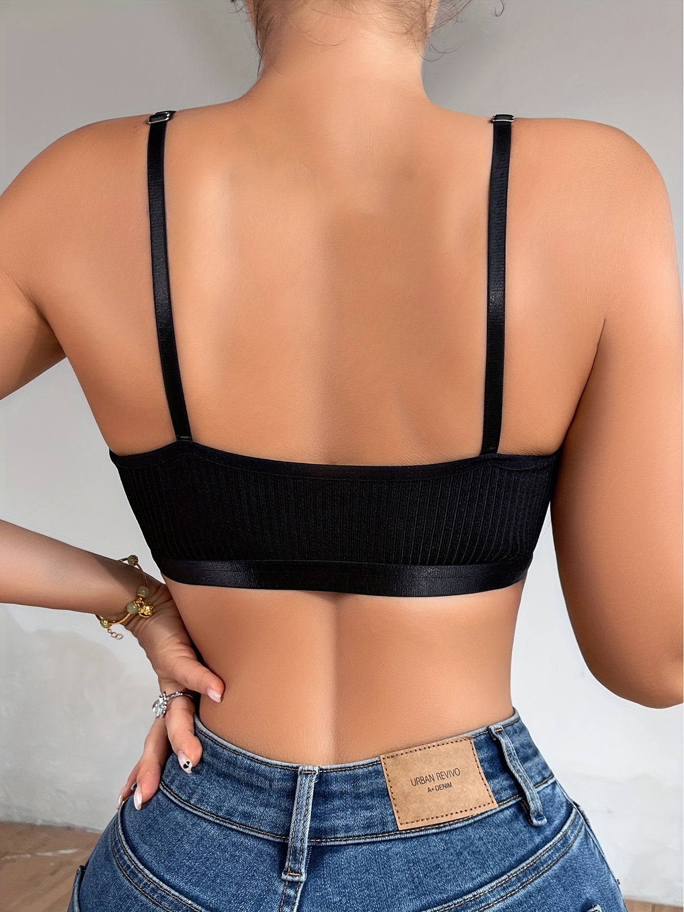 Wireless Cami Bra with Ring Linked Straps