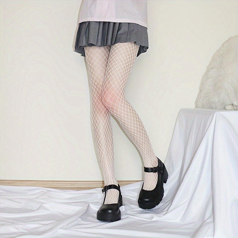 Women's Diamond-Pattern Fishnet Tights