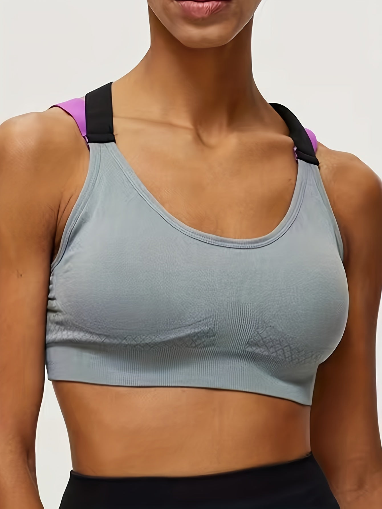 Seamless Solid Sports Bras - Comfy & Breathable for Running