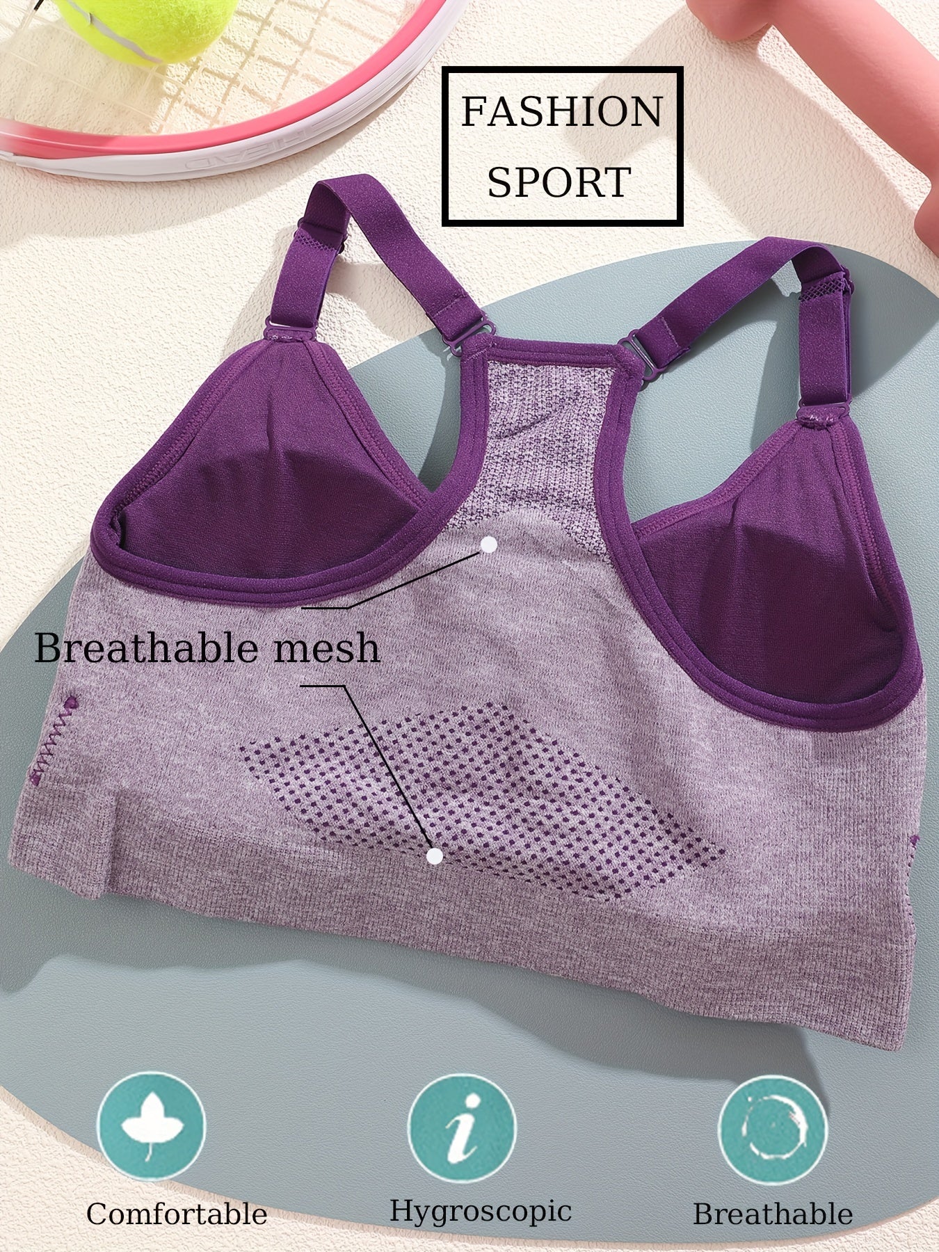 Wireless Sports Bra - Comfy & Breathable for Running