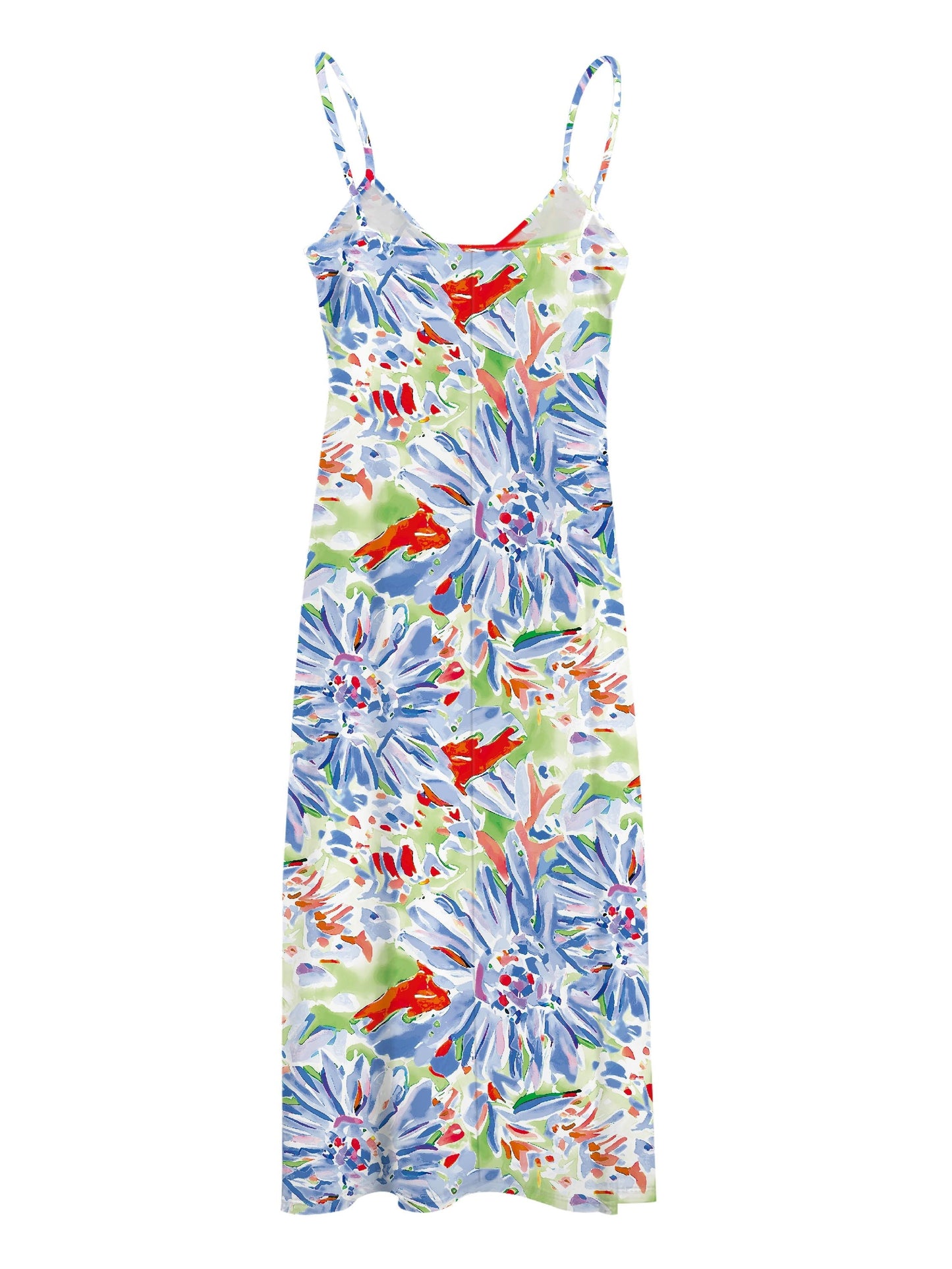 Women's Floral Spaghetti Strap Dress, Sleeveless Cami Style