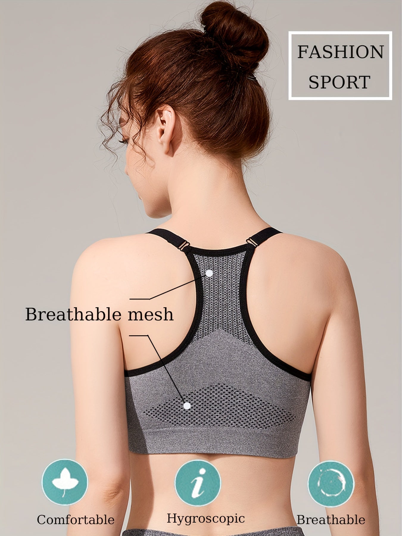 Wireless Sports Bra - Comfy & Breathable for Running