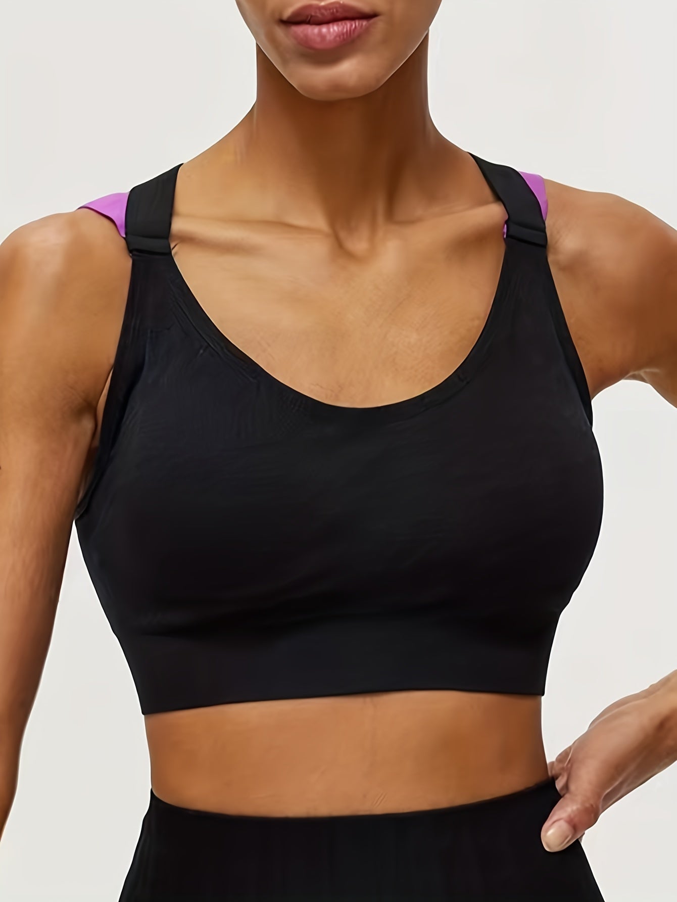 Seamless Solid Sports Bras - Comfy & Breathable for Running