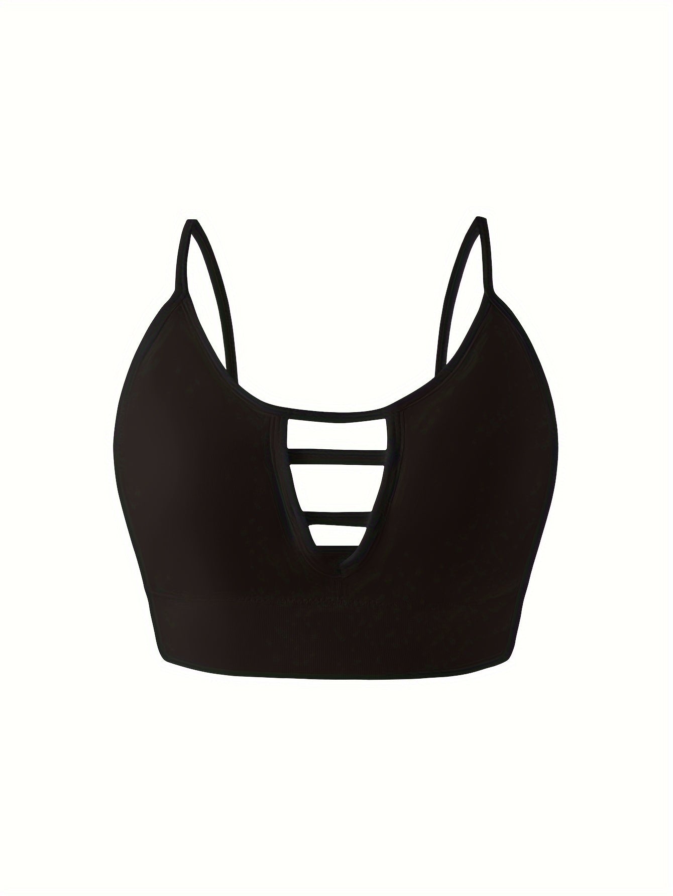 High-Support Seamless Sports Bra with Cut-Out Design