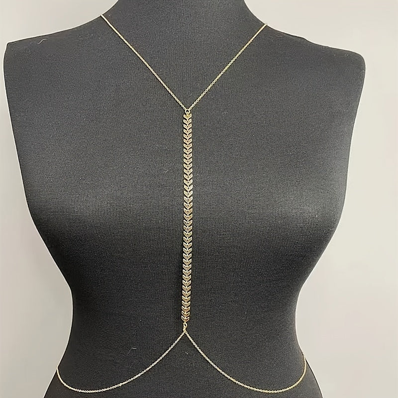 Women's Golden Back Chain for Bra Decoration