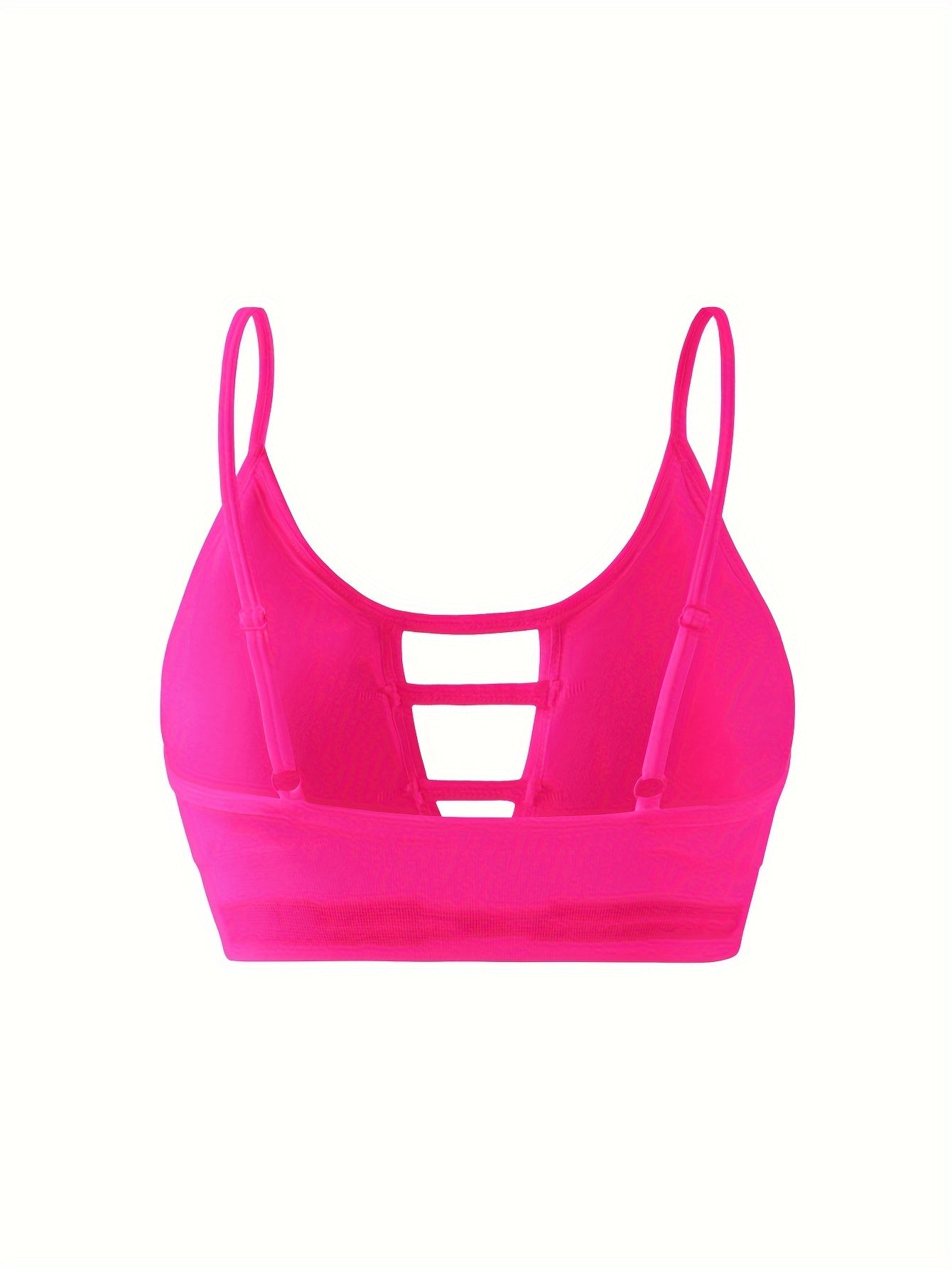 High-Support Seamless Sports Bra with Cut-Out Design