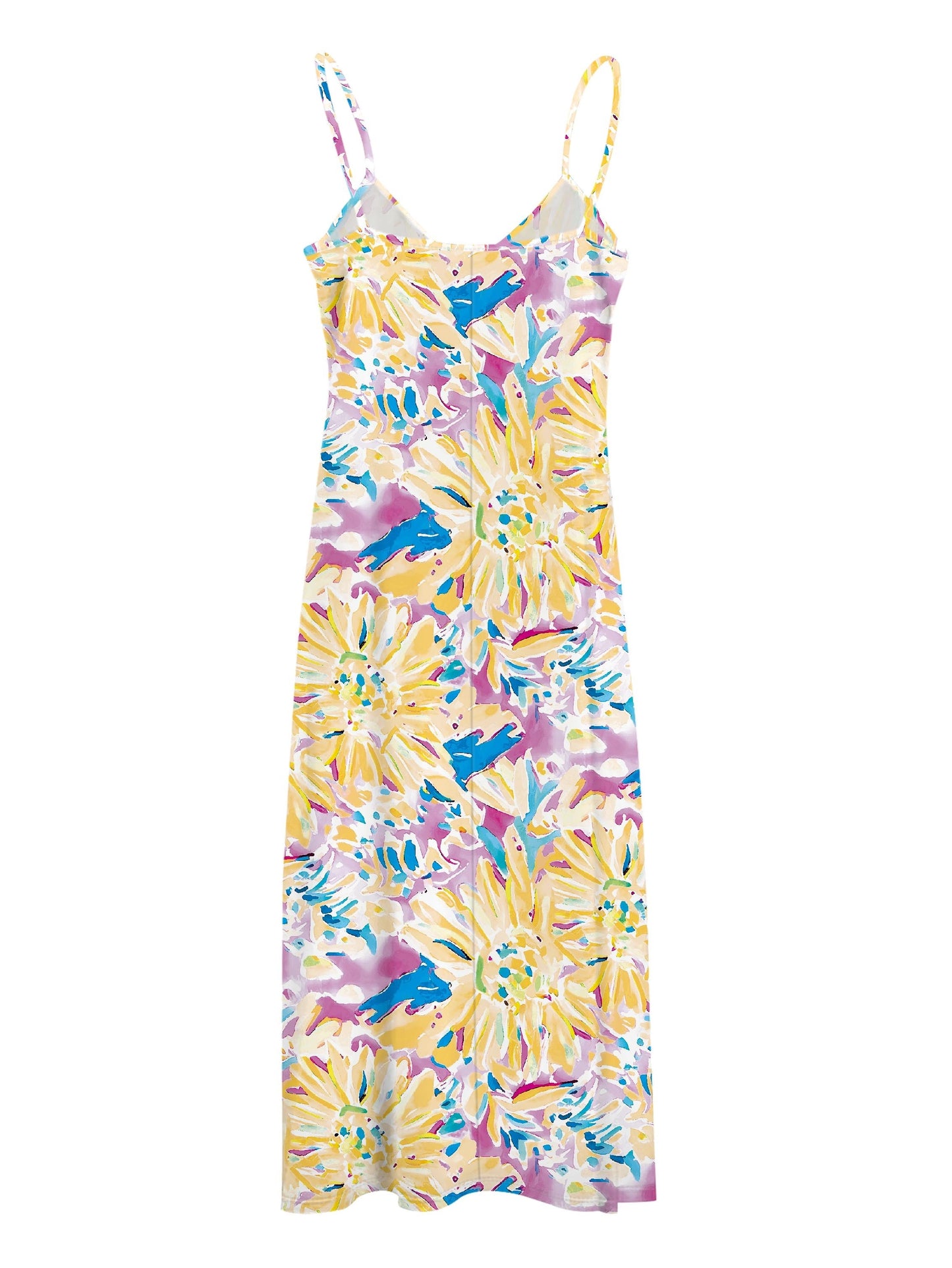 Women's Floral Spaghetti Strap Dress, Sleeveless Cami Style