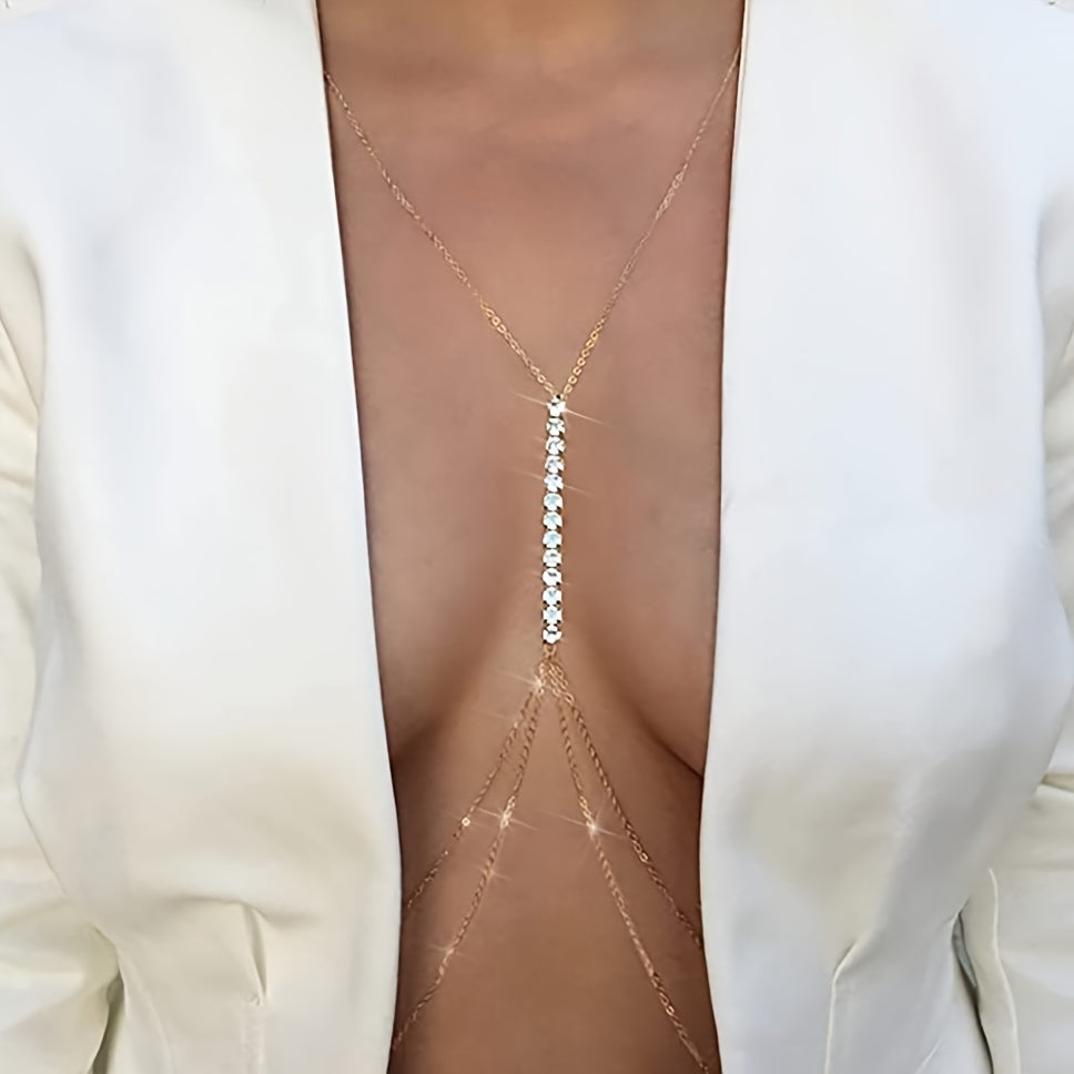 Sexy Rhinestone Bra Chain for Women, Bikini Accessories