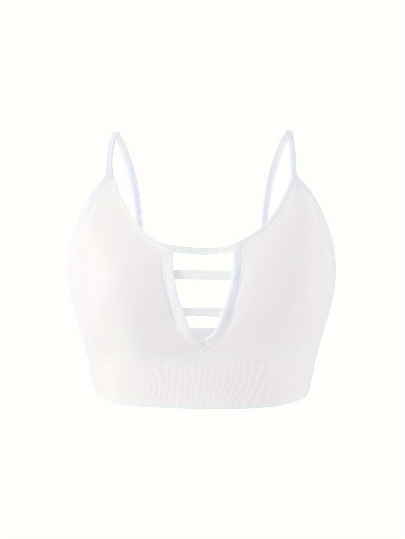 High-Support Seamless Sports Bra with Cut-Out Design