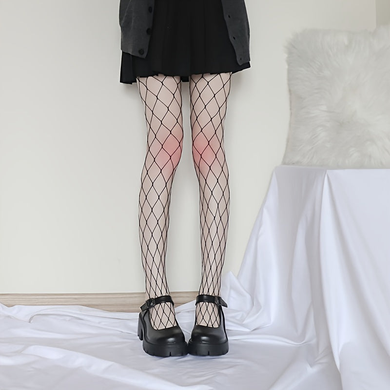 Women's Diamond-Pattern Fishnet Tights