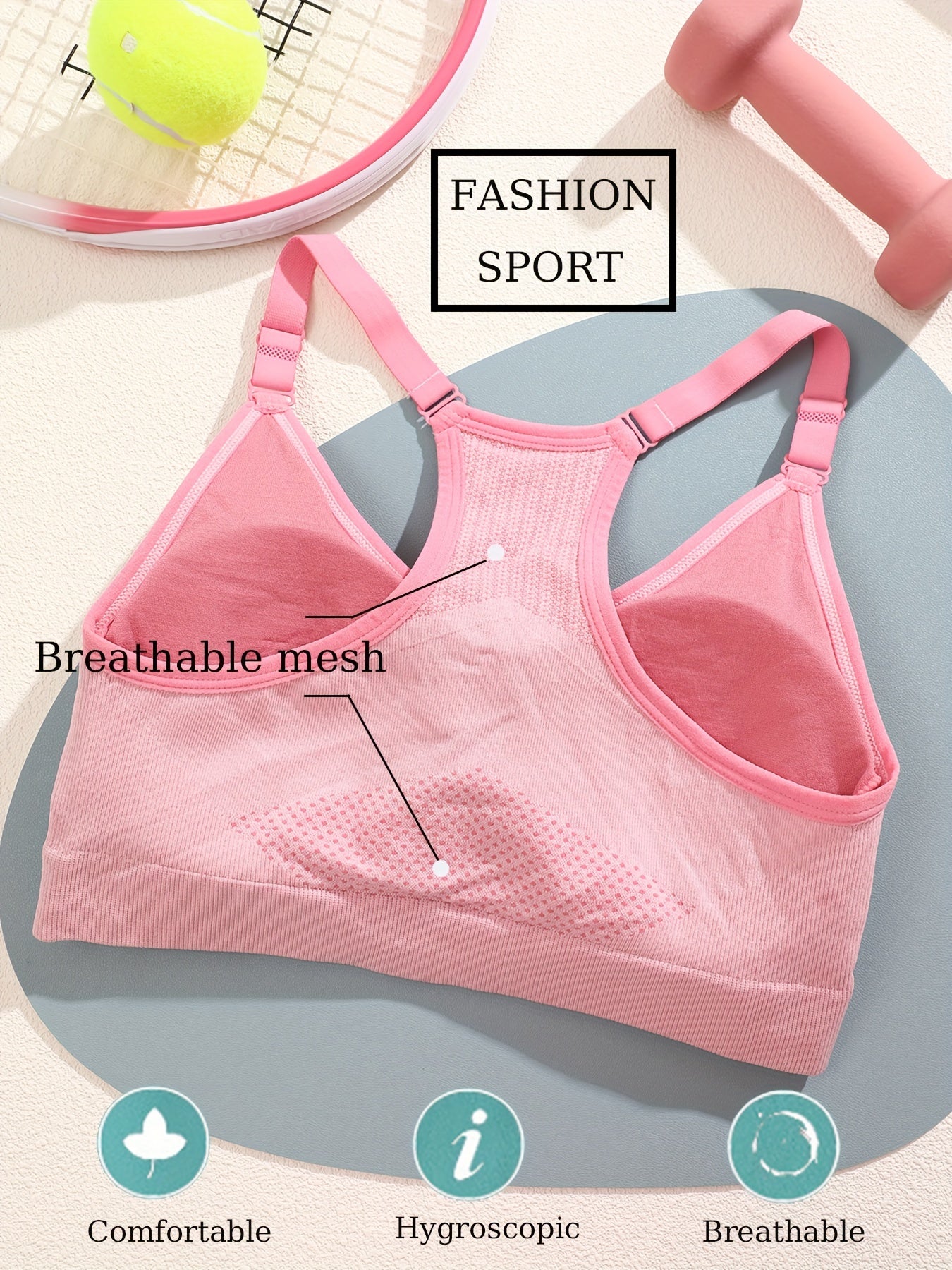 Wireless Sports Bra - Comfy & Breathable for Running